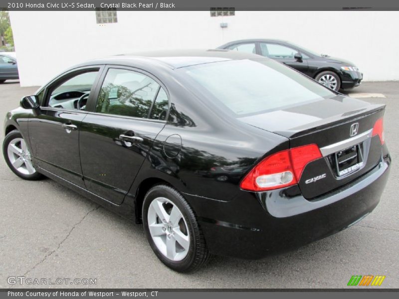 Crystal Black Pearl / Black 2010 Honda Civic LX-S Sedan