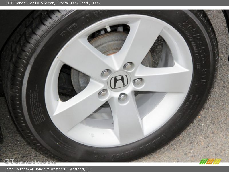 Crystal Black Pearl / Black 2010 Honda Civic LX-S Sedan