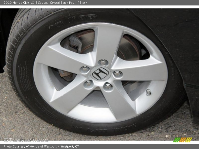 Crystal Black Pearl / Black 2010 Honda Civic LX-S Sedan