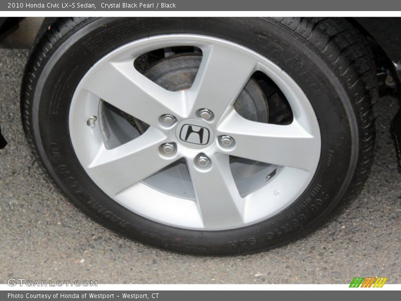 Crystal Black Pearl / Black 2010 Honda Civic LX-S Sedan