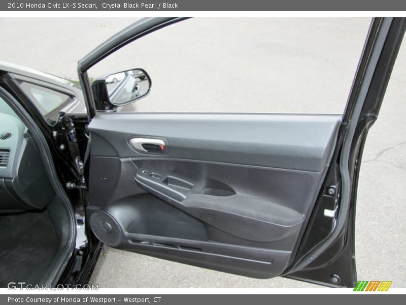Crystal Black Pearl / Black 2010 Honda Civic LX-S Sedan