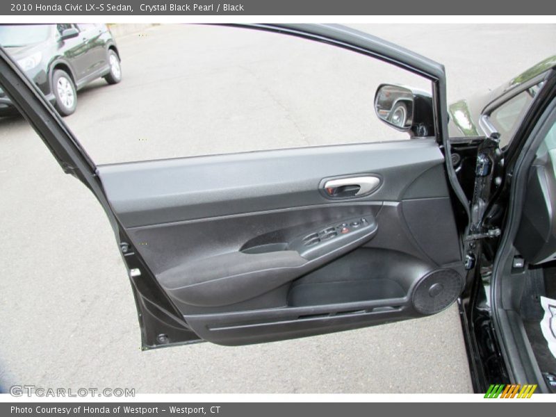 Crystal Black Pearl / Black 2010 Honda Civic LX-S Sedan