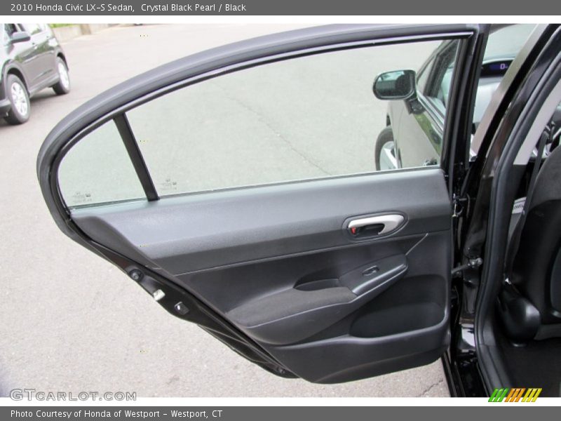 Crystal Black Pearl / Black 2010 Honda Civic LX-S Sedan
