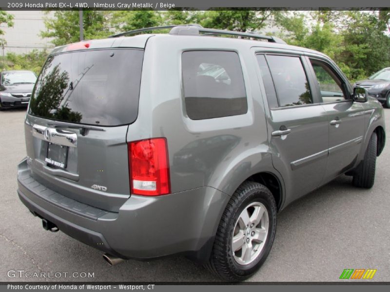 Nimbus Gray Metallic / Beige 2009 Honda Pilot EX-L 4WD