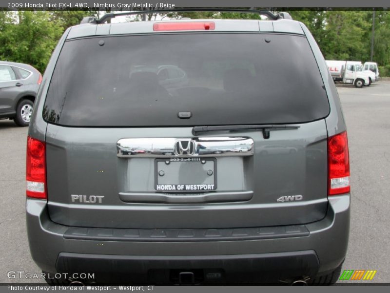 Nimbus Gray Metallic / Beige 2009 Honda Pilot EX-L 4WD