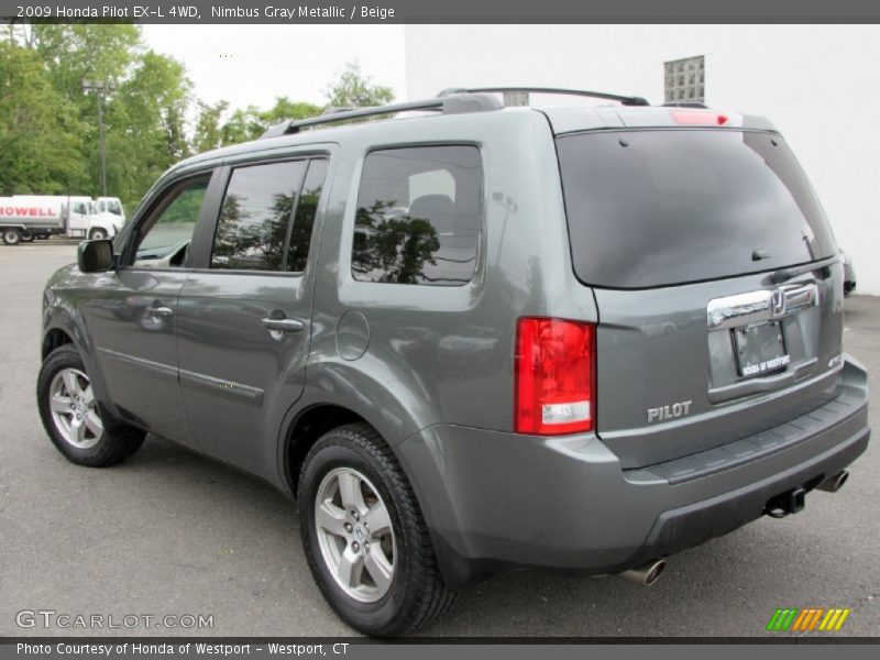 Nimbus Gray Metallic / Beige 2009 Honda Pilot EX-L 4WD