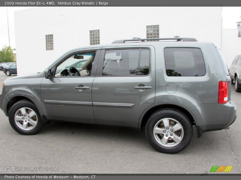 Nimbus Gray Metallic / Beige 2009 Honda Pilot EX-L 4WD