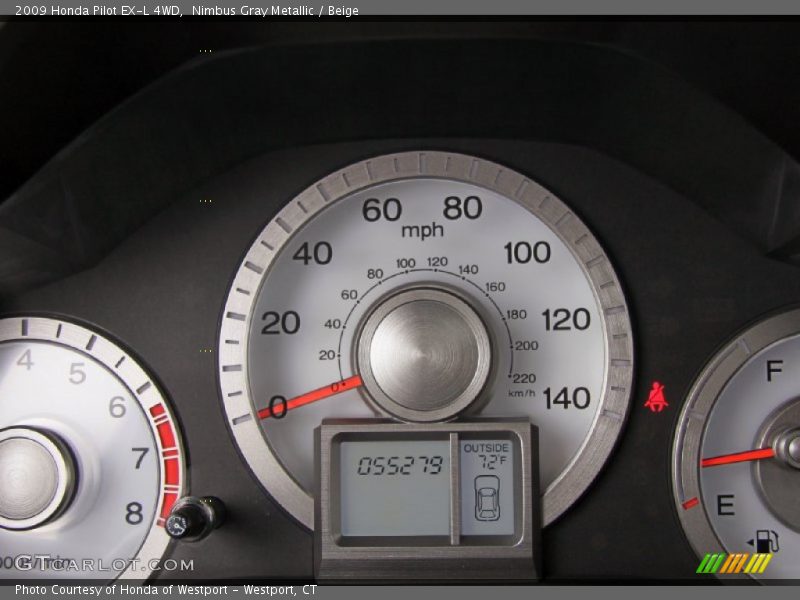 Nimbus Gray Metallic / Beige 2009 Honda Pilot EX-L 4WD