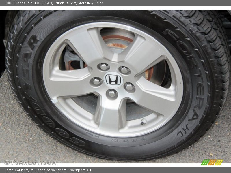 Nimbus Gray Metallic / Beige 2009 Honda Pilot EX-L 4WD