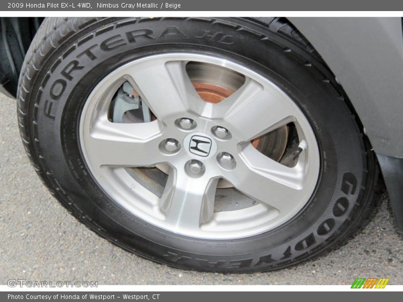 Nimbus Gray Metallic / Beige 2009 Honda Pilot EX-L 4WD