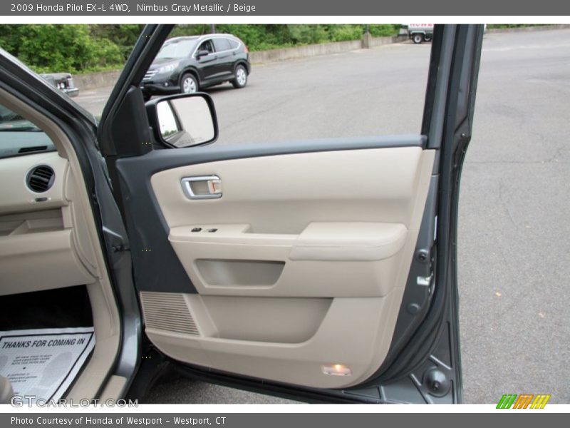 Nimbus Gray Metallic / Beige 2009 Honda Pilot EX-L 4WD