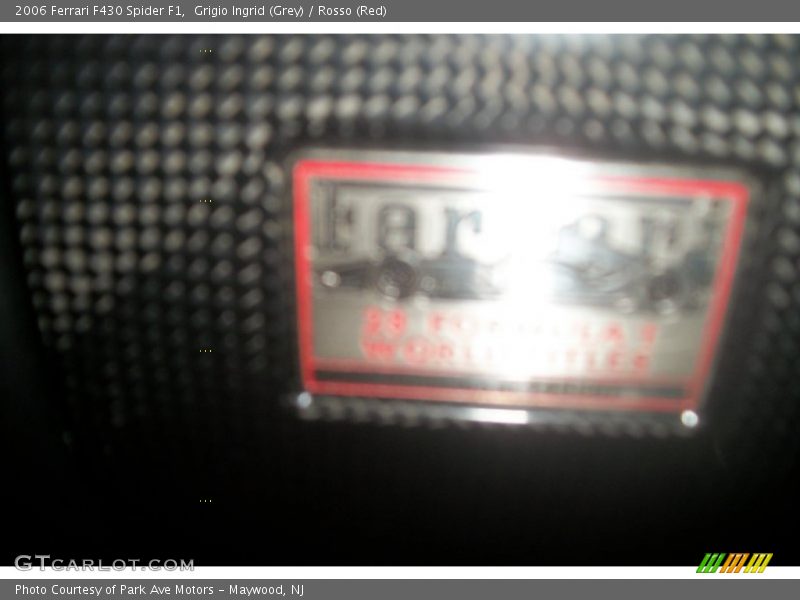 Grigio Ingrid (Grey) / Rosso (Red) 2006 Ferrari F430 Spider F1