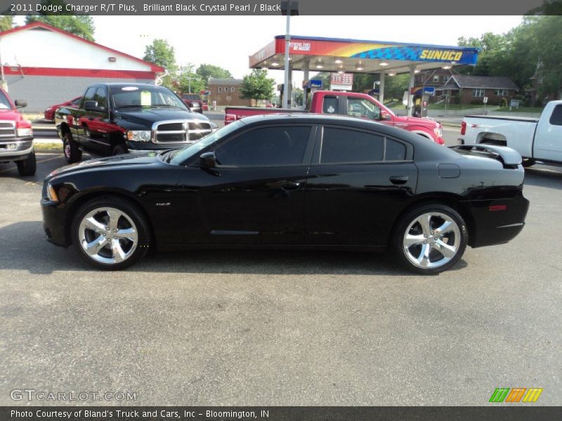 Brilliant Black Crystal Pearl / Black 2011 Dodge Charger R/T Plus