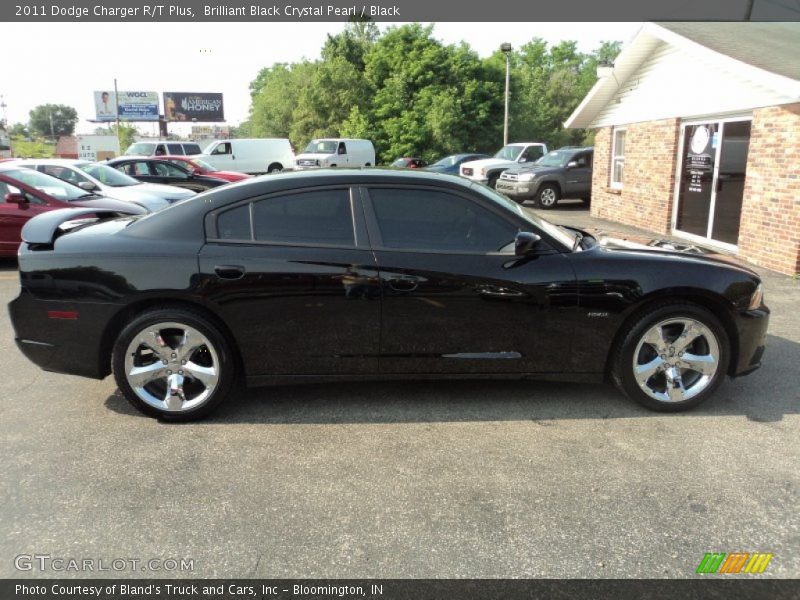 Brilliant Black Crystal Pearl / Black 2011 Dodge Charger R/T Plus