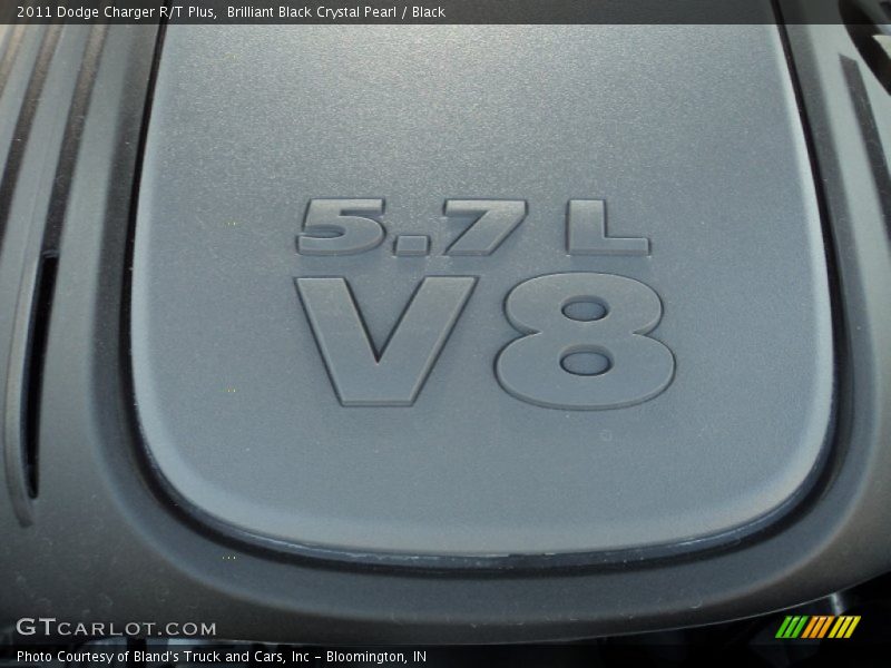 Brilliant Black Crystal Pearl / Black 2011 Dodge Charger R/T Plus