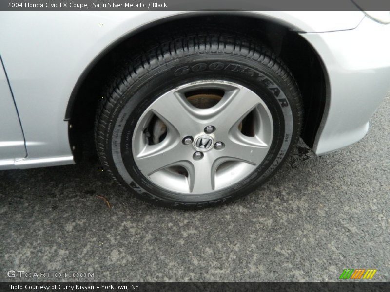 Satin Silver Metallic / Black 2004 Honda Civic EX Coupe