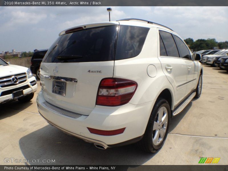 Arctic White / Black 2010 Mercedes-Benz ML 350 4Matic