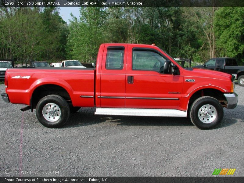 Red / Medium Graphite 1999 Ford F250 Super Duty XLT Extended Cab 4x4