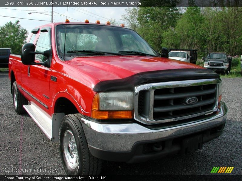 Red / Medium Graphite 1999 Ford F250 Super Duty XLT Extended Cab 4x4