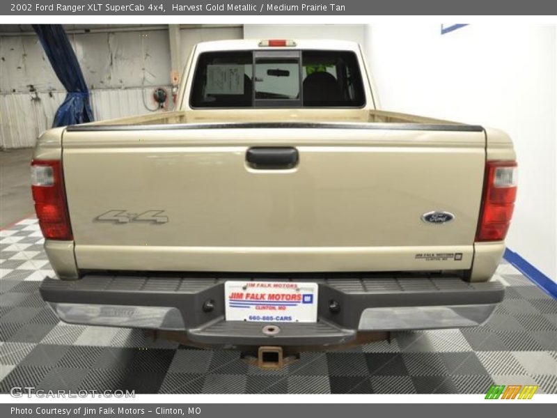 Harvest Gold Metallic / Medium Prairie Tan 2002 Ford Ranger XLT SuperCab 4x4