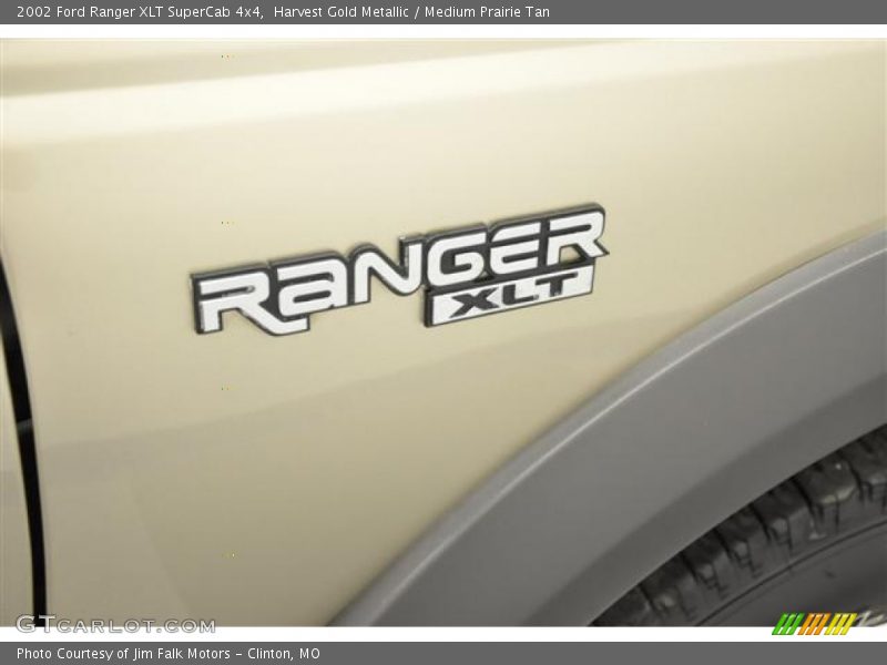 Harvest Gold Metallic / Medium Prairie Tan 2002 Ford Ranger XLT SuperCab 4x4