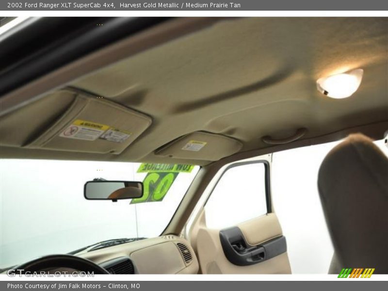 Harvest Gold Metallic / Medium Prairie Tan 2002 Ford Ranger XLT SuperCab 4x4