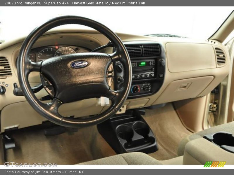 Harvest Gold Metallic / Medium Prairie Tan 2002 Ford Ranger XLT SuperCab 4x4