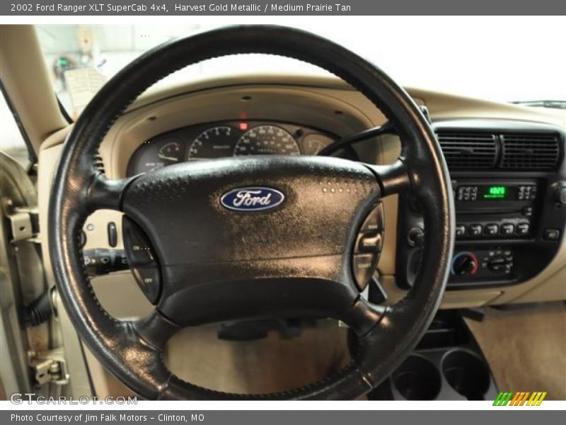 Harvest Gold Metallic / Medium Prairie Tan 2002 Ford Ranger XLT SuperCab 4x4