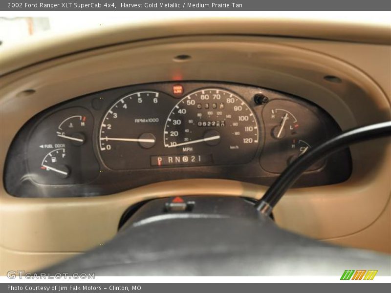 Harvest Gold Metallic / Medium Prairie Tan 2002 Ford Ranger XLT SuperCab 4x4