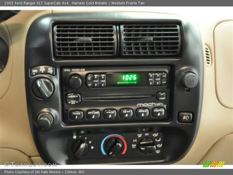 Harvest Gold Metallic / Medium Prairie Tan 2002 Ford Ranger XLT SuperCab 4x4