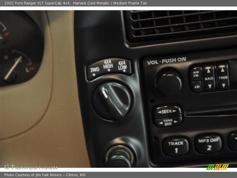Harvest Gold Metallic / Medium Prairie Tan 2002 Ford Ranger XLT SuperCab 4x4