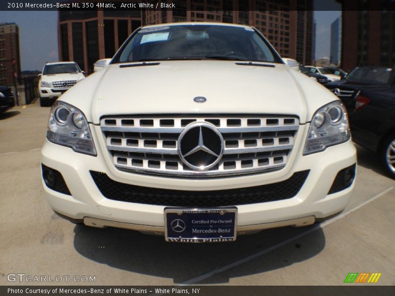 Arctic White / Black 2010 Mercedes-Benz ML 350 4Matic