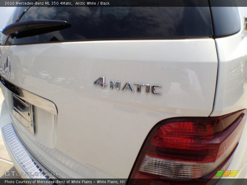 Arctic White / Black 2010 Mercedes-Benz ML 350 4Matic