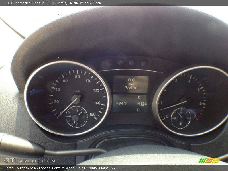 Arctic White / Black 2010 Mercedes-Benz ML 350 4Matic