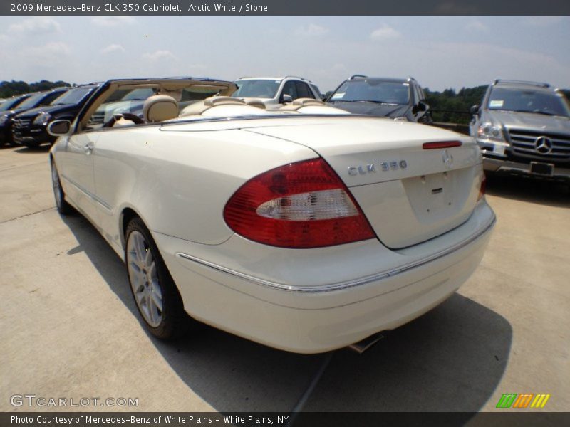 Arctic White / Stone 2009 Mercedes-Benz CLK 350 Cabriolet