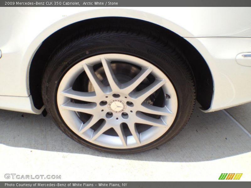Arctic White / Stone 2009 Mercedes-Benz CLK 350 Cabriolet