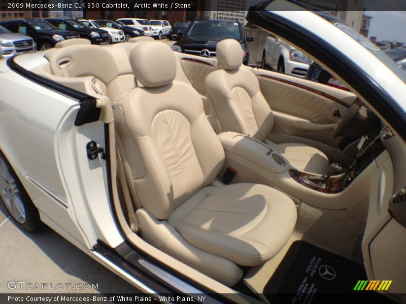 Arctic White / Stone 2009 Mercedes-Benz CLK 350 Cabriolet