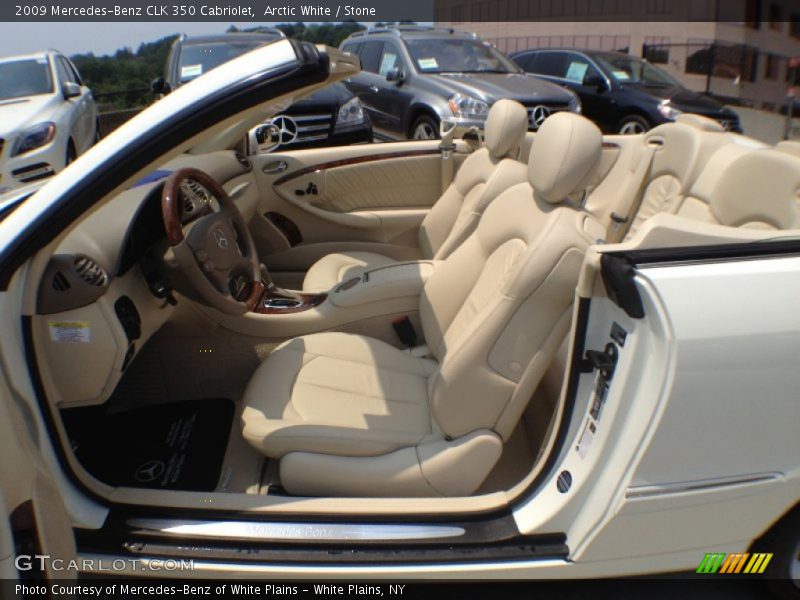 Arctic White / Stone 2009 Mercedes-Benz CLK 350 Cabriolet