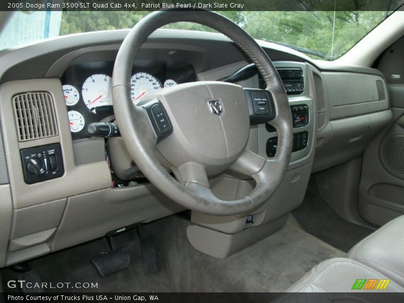 Patriot Blue Pearl / Dark Slate Gray 2005 Dodge Ram 3500 SLT Quad Cab 4x4