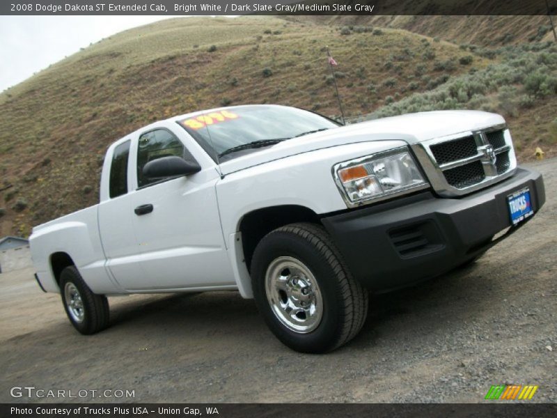 Bright White / Dark Slate Gray/Medium Slate Gray 2008 Dodge Dakota ST Extended Cab
