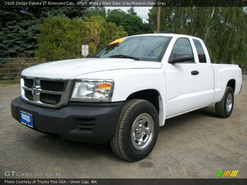 Bright White / Dark Slate Gray/Medium Slate Gray 2008 Dodge Dakota ST Extended Cab