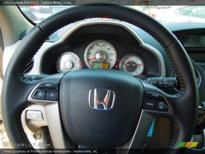 Taffeta White / Gray 2011 Honda Pilot EX-L
