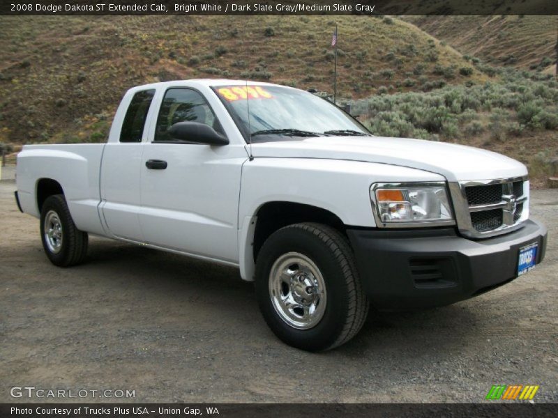 Bright White / Dark Slate Gray/Medium Slate Gray 2008 Dodge Dakota ST Extended Cab