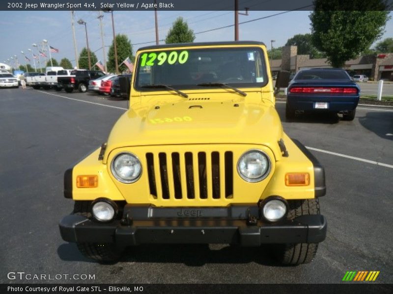Solar Yellow / Agate Black 2002 Jeep Wrangler Sport 4x4