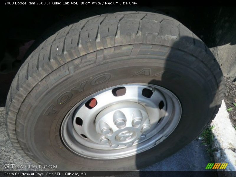 Bright White / Medium Slate Gray 2008 Dodge Ram 3500 ST Quad Cab 4x4