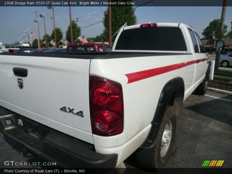 Bright White / Medium Slate Gray 2008 Dodge Ram 3500 ST Quad Cab 4x4