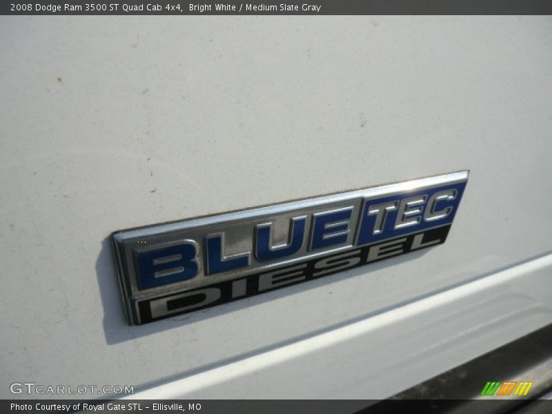 Bright White / Medium Slate Gray 2008 Dodge Ram 3500 ST Quad Cab 4x4