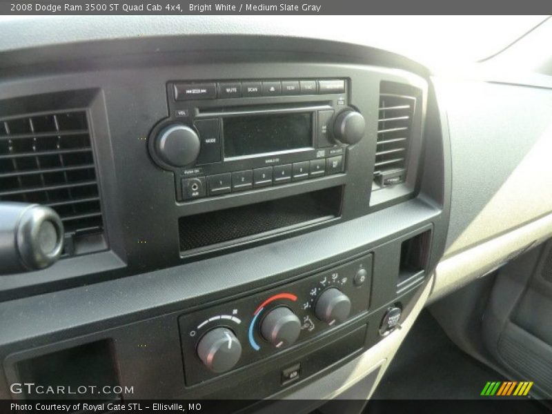 Bright White / Medium Slate Gray 2008 Dodge Ram 3500 ST Quad Cab 4x4
