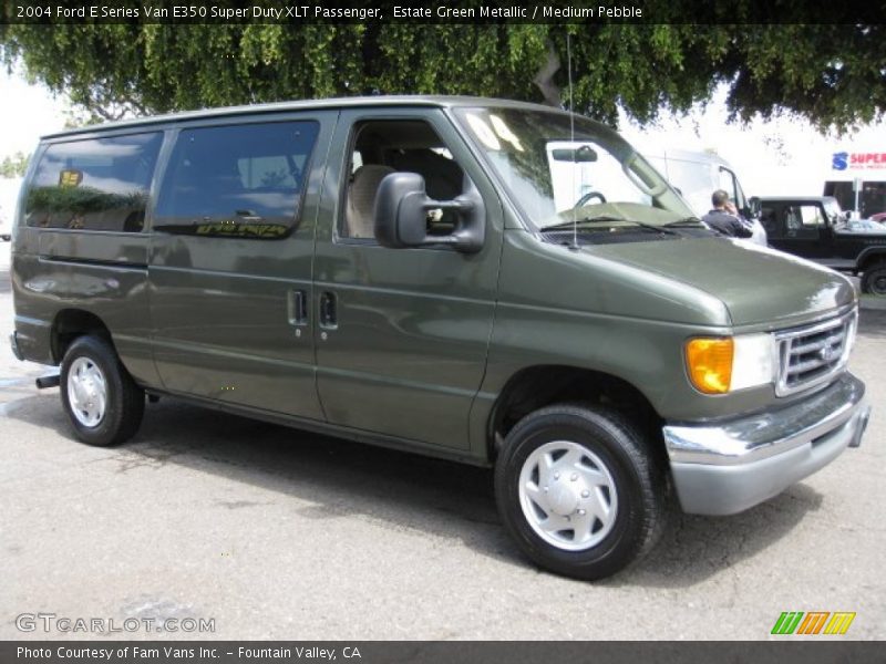 Estate Green Metallic / Medium Pebble 2004 Ford E Series Van E350 Super Duty XLT Passenger