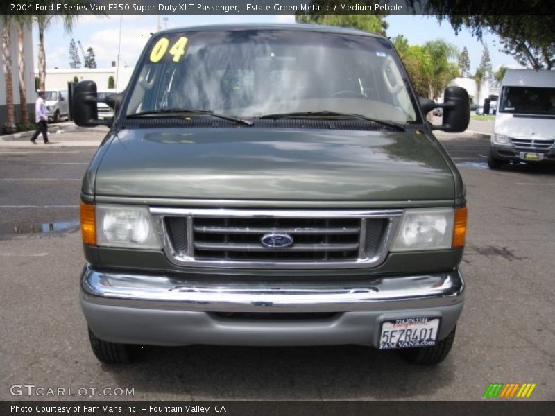 Estate Green Metallic / Medium Pebble 2004 Ford E Series Van E350 Super Duty XLT Passenger
